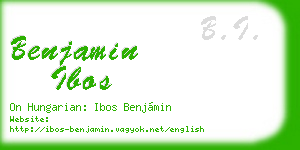 benjamin ibos business card