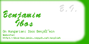 benjamin ibos business card
